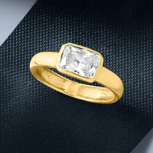 Vista 5 de Ross-Simons Anillo CZ de 1.70 quilates en oro amarillo de 14 quilates