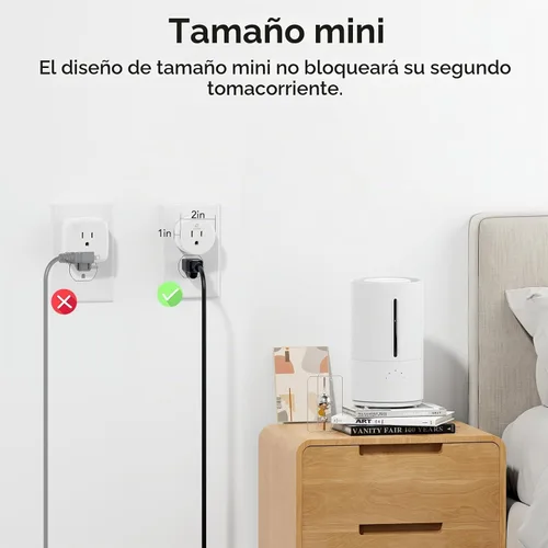 Vista 7 de EIGHTREE Enchufe inteligente, toma WiFi para el hogar inteligente compatible con Alexa y Google Home, enchufe inteligente con control remoto