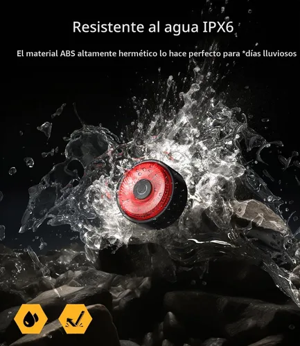 Vista 5 de TOWILD TL03 - Luz trasera para bicicleta, luces traseras de bicicleta con detección de freno inteligente, cable tipo C, impermeable, luces traseras