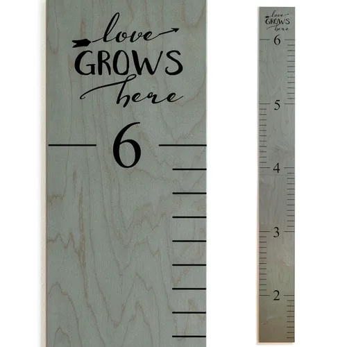 Vista 7 de Headwaters Studio Tabla de crecimiento de madera – Tabla de altura para niños, medida de pared para niños, tabla de altura para pared, regla