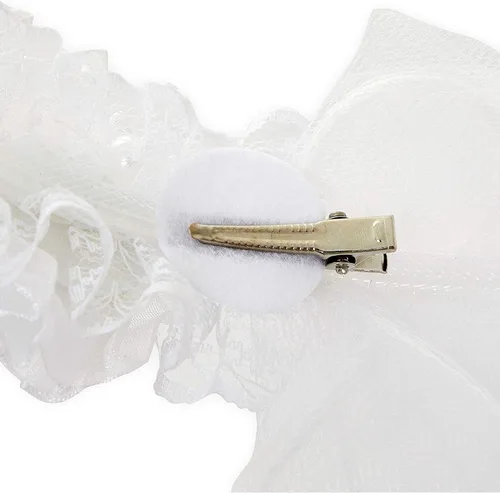 Vista 7 de Velo floral y guantes para la primera comunión para niña (blanco, 2 piezas), Blanco