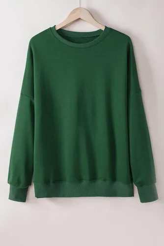 Vista 196 de SHEWIN Sudadera casual de manga larga con cuello redondo para mujer, ligera, holgada