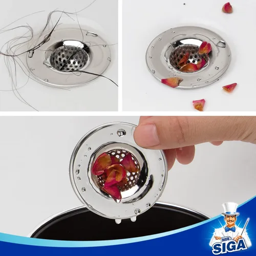 Vista 6 de MR.SIGA Colador de Fregadero de Baño, Utilidad, Slop, Colador de Drenaje de Fregadero de Bañera y Lavabo Atrapa Cabellos, Colador de Drenaje