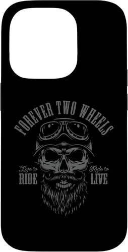 Vista 17 de Forever Two Wheels Biker Skull with Beard Motorcycle Design - Carcasa para iPhone 17
