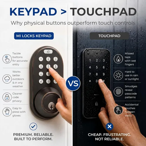 Vista 10 de Cerradura de Puerta con Teclado de Entrada sin Llave - Cerrojo Electrónico Digital Inteligente Mejorado con Código para Puertas Principales