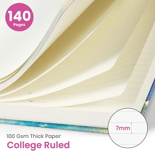 Vista 2 de Taja Cuaderno de Diario en Espiral con Líneas para Mujeres, A5 Lindo Cuaderno de Tapa Dura con Rayas Universitarias para Trabajo y Toma de Notas