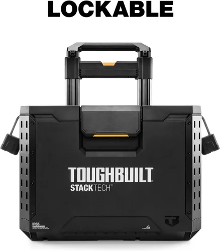 Vista 9 de ToughBuilt StackTech Rolling Tool Box with 9-Inch Wheels, 250 lb Capacity