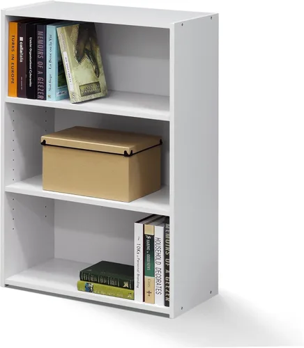 Vista 25 de Furinno Estantería básica para libros, moderna de 3 niveles, estantería con estantes abiertos, 9.3 x 21.8 x 39.5 pulgadas, para sala de estar Roble