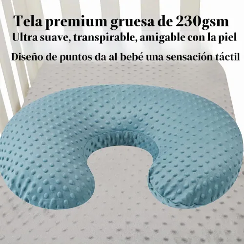 Vista 7 de Set de fundas para almohada de lactancia Dot 2 piezas, fundas ultra suaves compatibles con almohada Boppy, almohada estándar para bebé niño niña