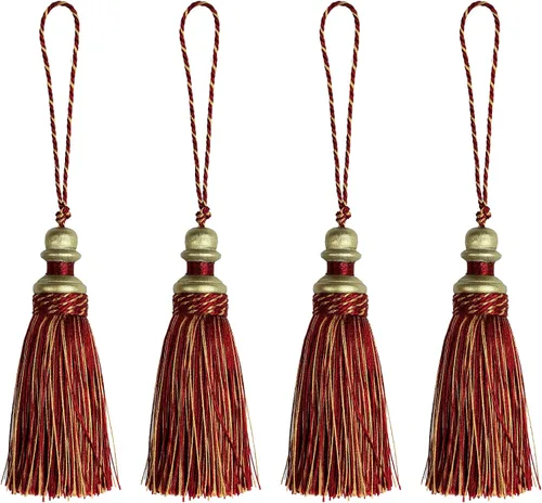 Vista 14 de 2 unidades de borla para llavero de 21 cm / 8 pulgadas con asas, borla artesanal hecha a mano, accesorios de bricolaje para decoración del hogar