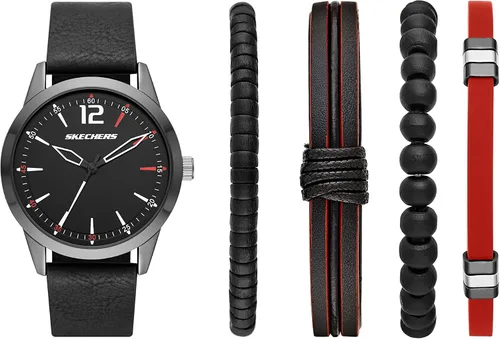 Vista 7 de Skechers Set de Regalo para Hombre con Reloj y Pulsera Apilable o Correa Intercambiable