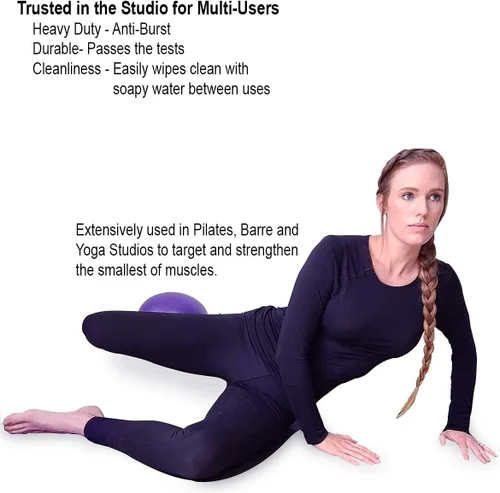Vista 5 de Balego® Mini bola de Pilates, morado, 9 pulgadas