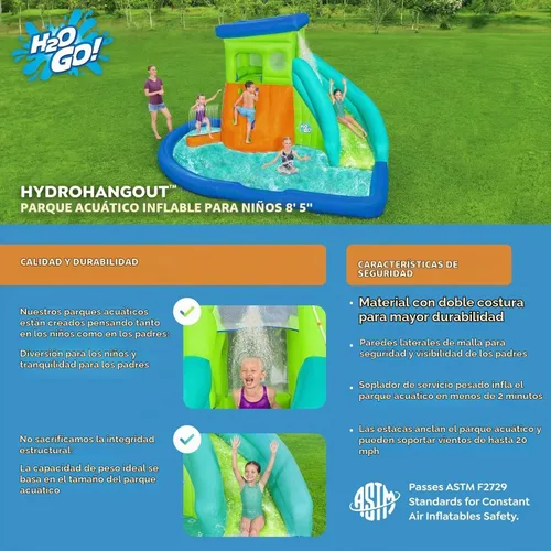 Vista 9 de H2OGO! HydroHangout - Mega parque acuático inflable para niños