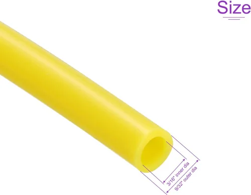 Vista 3 de DMiotech 0.197 in ID 0.276 in OD 10 pies tubo de silicona amarillo industrial tubo de silicona para bomba de aire de agua