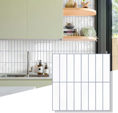 Vista 20 de Commomy 10 azulejos 3D mate para despegar y pegar de 11.8 x 11.8 pulgadas, ultraligeros de PVC, cuadrados, para despegar y pegar para cocina