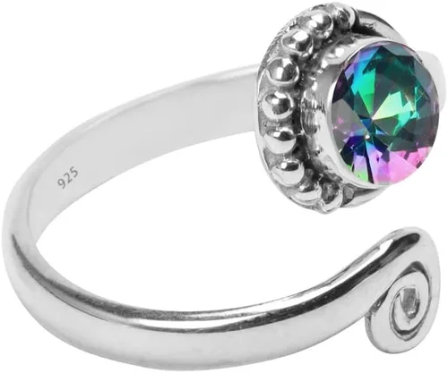 Vista 48 de Anillo de dedo del pie de piedra preciosa de plata de ley 925, joyería para el cuerpo, anillo de dedo del pie de la mano de la mano de la piedra