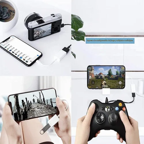 Vista 7 de Adaptador de Lightning a USB para Cámara Apple MFi Certificado, Cable OTG Hembra Lightning USB 3.0 Compatible con iPhone/iPad, Soporta Conexión
