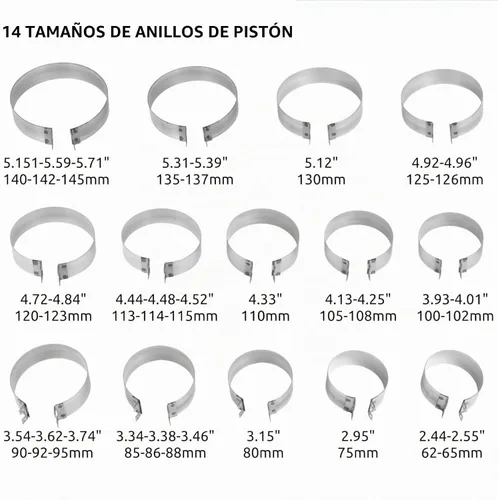 Vista 3 de Compresor del anillo del pistón 2.44-5.71in ajustable para la reparación