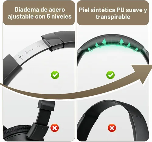 Vista 5 de Auriculares con cable con micrófono, auriculares con cable de 0.1 in para Negro