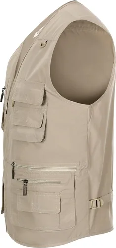 Vista 3 de Hbufnha Chaleco de viaje casual Safari para hombre, 16 bolsillos, chaleco de trabajo al aire libre, chaqueta sin mangas, chaqueta de pesca