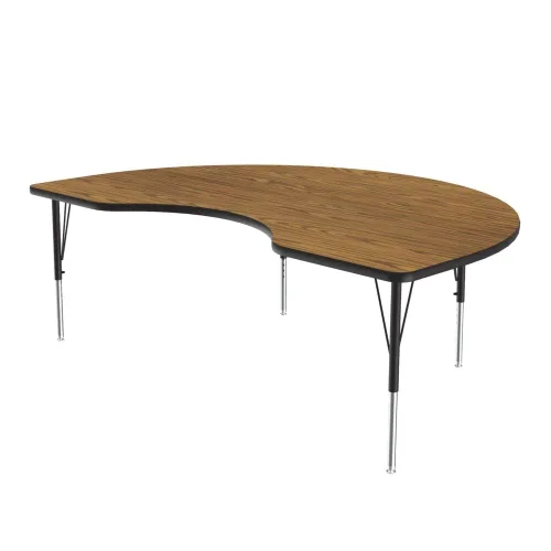 Vista 27 de Correll Mesa de Actividades Rectangular para Aula de 24"x36", Altura Ajustable (19"-29"), Granito Negro Laminado Térmico Fusionado Duradero