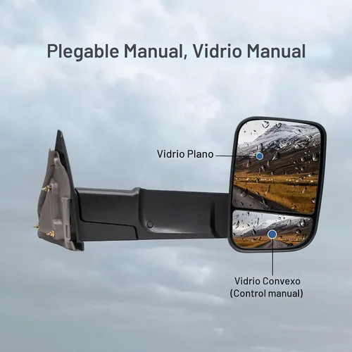 Vista 2 de Espejos de remolque compatibles con Dodge Ram 1500 2002-2008, Dodge Ram 2500 2003-2009, 3500, camioneta pickup, espejos de remolque ajustables