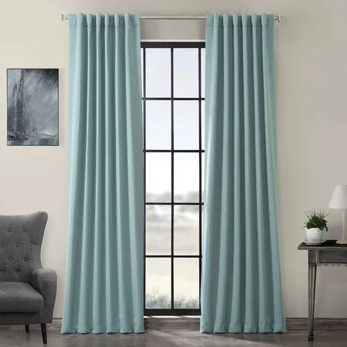 Vista 26 de HPD Half Price Drapes BOCH-171113-84, cortinas sólidas para oscurecer habitación (1 panel), 50 x 84 pulgadas, color beige alabastro
