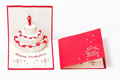 Vista 3 de Tarjetas de felicitación 3D Pop Up Happy Birthday Gift para niños. Juego de 4 paquetes surtidos (paquete de 4, surtido)