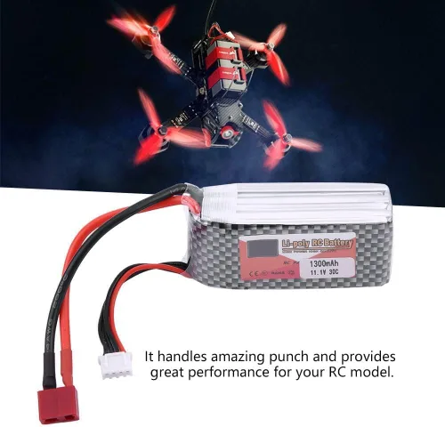 Vista 4 de HERCHR Batería LiPo RC LiPo, batería LiPo 3S 11.1V 1300mAh 4500mAh 5500mAh LiPo Batería recargable LiPo Batería con enchufe T para camiones RC Car
