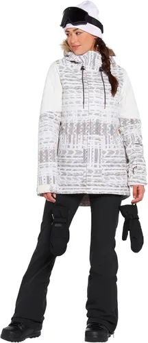 Vista 5 de Volcom Chaqueta con capucha para mujer, con aislamiento térmico para snowboard, esquí e invierno
