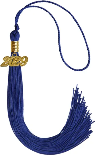 Vista 191 de Endea Graduation - Borla de un solo color con fecha dorada (Oro Antiguo, 2020)