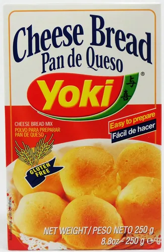 Vista 2 de Mezcla de Pan de Queso - Mistura para Pão de Queijo - Yoki - 8.80 oz (250g) - SIN GLUTEN - (PACK DE 12)