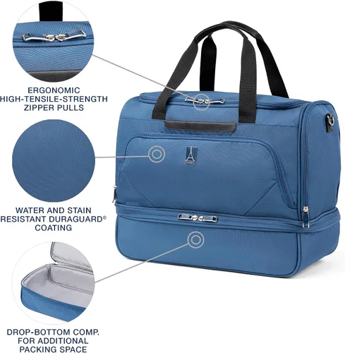 Vista 12 de Travelpro Maxlite 5 - Bolsa de viaje ligera para viajes nocturnos, con compartimento inferior caído, bolsa de viaje