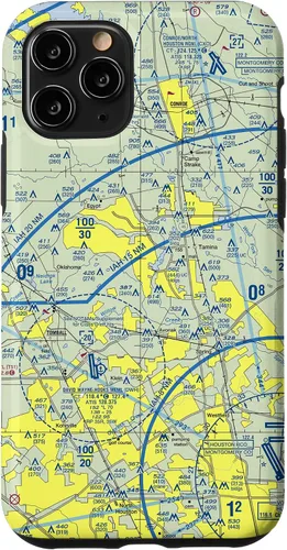 Vista 10 de Carta seccional VFR aeronáutica para iPhone 14 - Carcasa del noroeste de Houston, TX