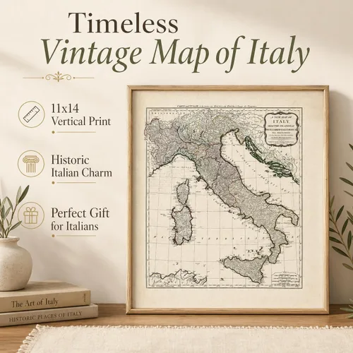 Vista 8 de 1794 Italy Map: Cartografía vintage para entusiastas de la antigüedad y aficionados a la historia - Póster topográfico de 11 x 14, exploración