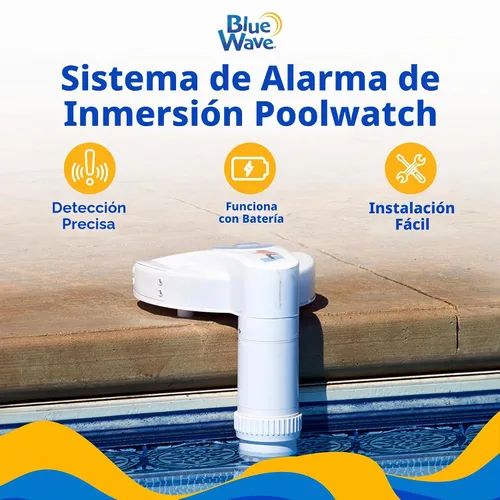 Vista 2 de Blue Wave NA4212 Poolwatch - Sistema de alarma para piscina, color blanco