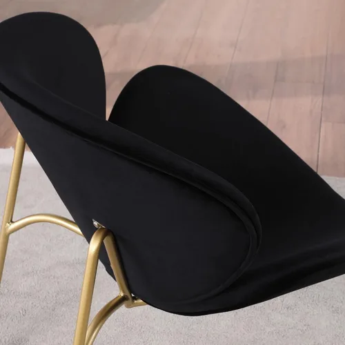 Vista 8 de Juego de 2 sillas auxiliares de terciopelo de peluche, sillas decorativas modernas para sala de estar