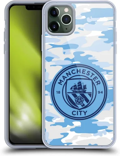Vista 76 de Head Case Designs Funda de gel con licencia oficial del Manchester City Man City FC Blue Moon Badge Camou [protección de grado militar] compatible