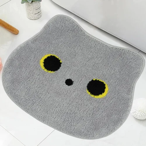 Vista 7 de Alfombra de baño – Alfombra de baño, alfombra de gato negro, tapete de baño de gato, tapete de baño antideslizante para baño, cocina, dormitorio
