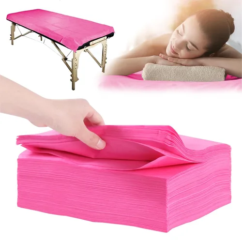 Vista 14 de Sábanas desechables 100 piezas 31" x 71" Sábanas para mesa de masaje de tela no tejida Funda para cama de SPA transpirable para masaje, belleza