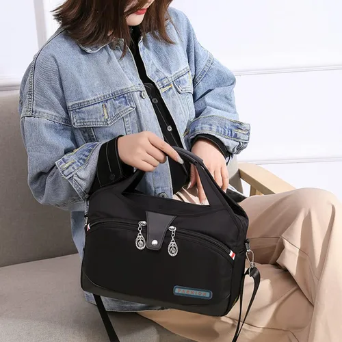 Vista 4 de Bolso cruzado para mujer, bolso de hombro casual, impermeable, tela Oxford, bolso de mensajero para mujer