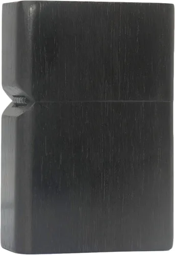 Vista 30 de Caja de carcasa de madera de ébano negro natural tallada para módulo Zippo (Serpiente Cobra)