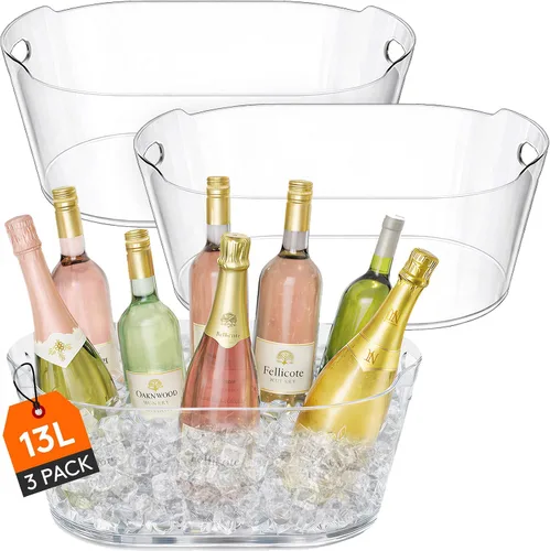 Vista 11 de Lifewit Cubo de hielo plástico 13L para fiestas 2 piezas, BPA libre
