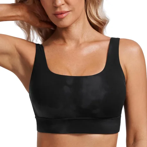 Vista 38 de CRZ YOGA Butterluxe - Brasier deportivo con espalda en U para mujer, cuello redondo, acolchado, de bajo impacto, para yoga, entrenamiento