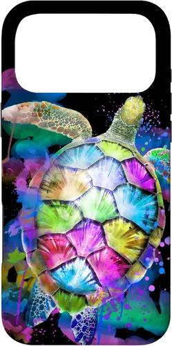 Vista 22 de Rainbow Turtle Design Colorful Turtle Print Sea Turtle Shell Case for iPhone 17