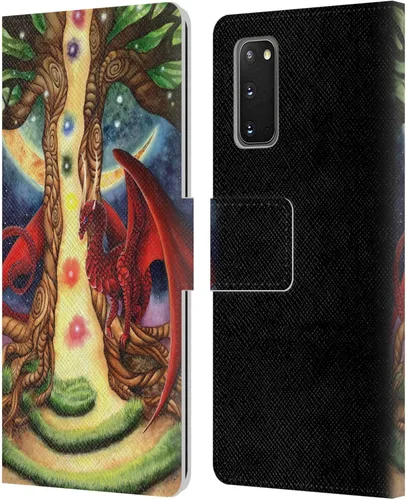 Vista 266 de Head Case Designs Officially Licensed Carla Morrow Galactic Entrancement Dragons Leather Wallet Case Compatible with Samsung Galaxy A07 4G