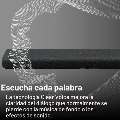 Vista 6 de Yamaha Audio SR-B20A Barra de sonido con subwoofers integrados y Bluetooth, negro