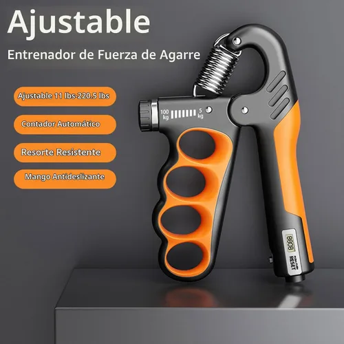 Vista 2 de Grip Strength Trainer, 5-100KG (11-220 LB) Adjustable Resistance Forearm Hand Gripper Strengthener with Counter, Hand Wrist Exercise Workout