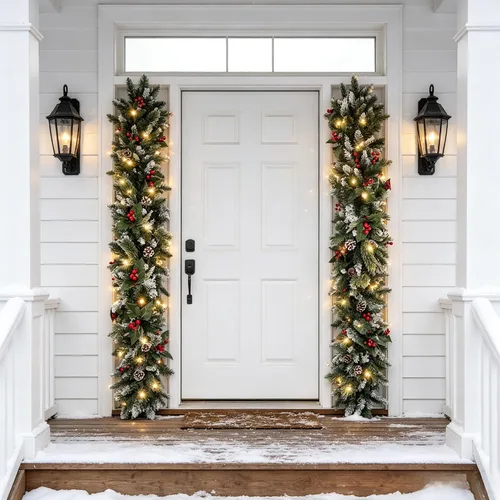 Vista 4 de HipTree - Guirnalda de Navidad de 6 pies con luces para mantel