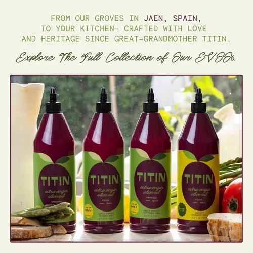 Vista 5 de TITIN Aceite de oliva virgen extra para cocinar todos los días, 2 litros x 1 unidad, alto polifenol, aceite de oliva picual prensado en frío